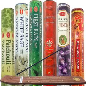 Corporation 313021876807 Premium Incense And Holders Set - 120 Sticks 6 Scents Free Holder Lavender