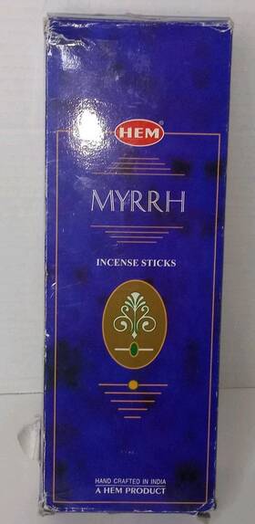 Corporation - Mumbai Bangalore 445020047087 Myrrh Incense Sticks Box Of 6 Packs 120 Count Total Stix