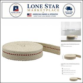 Cotton Wick For Lanterns And Oil Lamps 799234424613 Genuine Red Stitch 5/8 Inch X 6ft - Ideal Effective Lantern Lighting