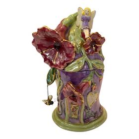 Fl-pr19123 Courtneys Candles Petunia Passions Fragrance Fairy Lamp House - Clayworks Limited Edition 2007