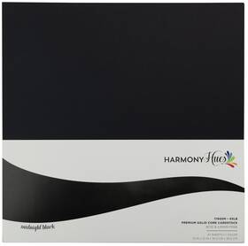 A50022p9-g15pd Cousinsdiy Harmony Hues 65# Cardstock 12 Inch X12 20/pkg-midnight Black