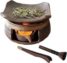 Cowenhey 313026816853 Incense Burner Kit Zen Ceramic Holder With Wooden Tongs Ce
