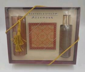 Crabtree & Evelyn 044936007566 Azzemour Set Candle Room Spray Plate Vintage New Rare