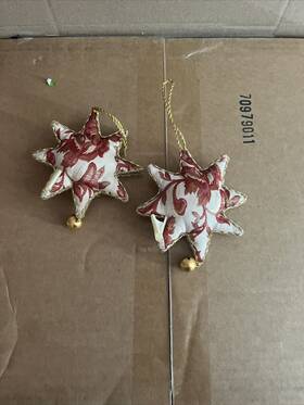 214504 Crabtree & Evelyn 2 And Christmas Noel Holiday Scented Star Sachet Discontinued