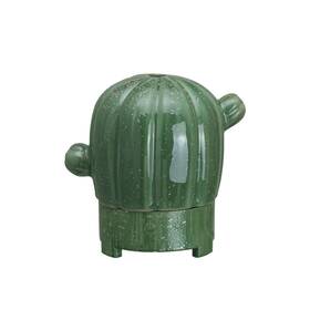 Creative Co-op 191009673279 Stoneware Cactus Oil Diffuser With Timer Green