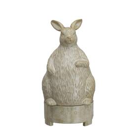 Creative Co-op 191009673286 Stoneware Rabbit Oil Diffuser With Timer Cream