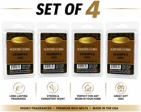 Crossroads Original Designs G00361 Grandpas Pipe Scented Cubes Wax Melts Set Of 4 Long Lasting Usa