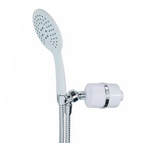 Crystal Quest Cqe-sp-00804 Luxury Handheld Shower Power Filtration System - White Bpa Fr