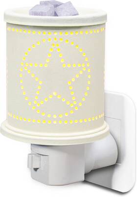 Cv02043-cr Cvhomedeco. Wall Plug-in Electric Wax Melt Warmer Punched Stars Metal Tart