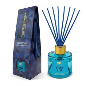 Rd100175p Daniellas Candles Ocean Mist Luxury Reed Diffuser Set Long Lasting - Blue