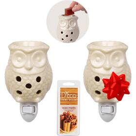 Mwwo141 Deco 2-pack Plug-in Wax Melt Warmers With 4 Cinnamon Cubes Halogen Bulb Light Gift