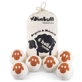 Db1c-6 Dimbull Wool Dryer Balls Xl - 6 Pack. Reusable Hypoallergenic 100% Organic New Zea