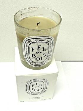 Diptyque 017897518816 Scented Candle Feu De Bois Wood Fire 6.5 Oz Used See Picture