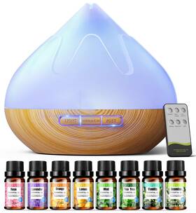 Dynooper 756797753819 Aroma Diffuser With Essential Oils Set 500 Ml Oil Rem