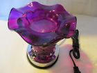 E-364r Specialitem Purple Crystal Glass Electric Oil Tart Warmer Fragrance Burner