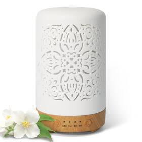 Earnest Living 710155820229 Essential Oil Diffuser White Ceramic 100 Ml Timers Ni