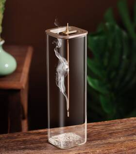 E08-i Eavida Insence-stick Holder Anti-ash Flying Modern Incense Burner Champagne Gold