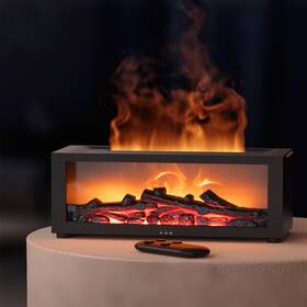 Diffuser6602 Eiifiter Fireplace Aroma Essential Oil Diffuser 150ml Ultrasonic Humidifier Scent Ar