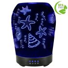 El0771 Bkus Coosa Glass Starfish Conch Pattern Essential Oil Diffuser 2182773962704