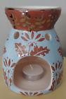 El1305 Ganz Ceramic Aromatherapy Diffuser Tea Light Candle Blue 661371061597