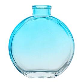 Jy50315blue Elandy 150ml/5oz Empty Blue Round Glass Diffuser Bottle Scented Reed Container