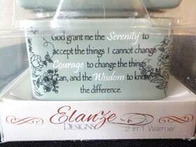 Elanze Designs 602401596665 Serenity Prayer 2 In 1 Warmer Shelf Model