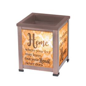 Gw315cp Elanze Designs 633303852122 Home Sweet Copper Tone Metal Electrical Wax Tart And Oil Glass Lantern W