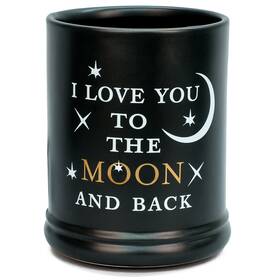 Elanze Designs 722589198496 Love You To The Moon Ceramic Stoneware Large Jar Candle Warmer