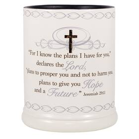 Jw02jh Elanze Designs For I Know The Plans Have You Ceramic Stone Large Jar Candle Warmer