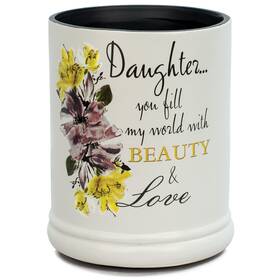 Jw09dl Elanze Designs Candle Warmer Electric Jar Ceramic Stoneware Daughter Beauty Love