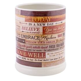 Jw30nd Elanze Designs Today Aspire Change The World Wood Look Stoneware Electric Jar Candle Warmer