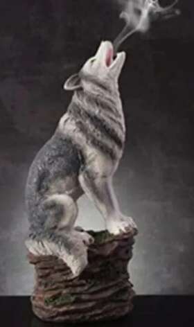Elegant Expressions 742702482738 Resin Wolf Decor Statue Incense Holder