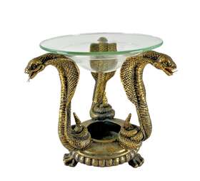 Elegant Expressions 742702620628 Expression Potpourri Oil Burner Aromatherapy Snakes 4.5 Inch Polyresin