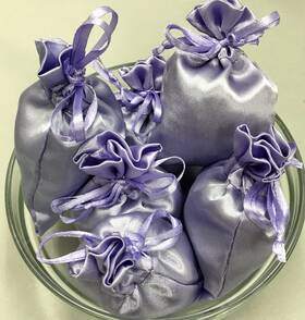 21510 Ellasown Set Of 6 Lavender Sachets Made With Satin Bags French