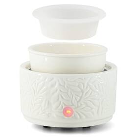 Usm-wl2302s Elusiaka Wax Melt Warmer With 1 Pc Silicone Dish Candle Burner Ceramic 3in1 Oil Warme