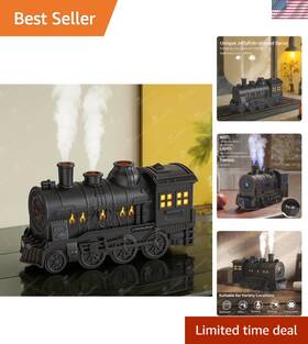 Essential Oil Diffuser 632125919426 Elegant 300ml Train Shaped With Cool Mist And Night Light