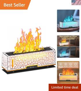 Essential Oil Diffuser 702367411078 200ml Flame Aroma For Home Office - Automatic Shut-off Feature