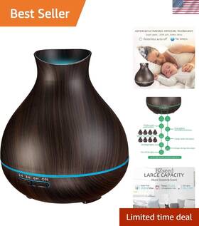 Essential Oil Diffuser 732240231899 550ml Aromatherapy With 7 Led Lights And Auto Shut-off