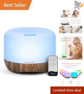 Essential Oil Diffuser 768531698966 Aromatherapy 500ml Humidifier Auto Shut-off Large Room