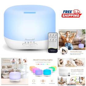 Essential Oil Diffuser 768531698973 500ml Plastic Ultrasonic With Led Light For Aromatherapy Home Use