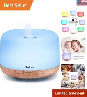 Essential Oil Diffuser 850020240180 500ml Wood Aroma Ultrasonic Humidifier Led Timer Auto Off Great Price