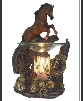 Ep-117 Ets Design Horse Aroma Burner Wax Tart Scented Oil Candle Warmer Electric Polyresin
