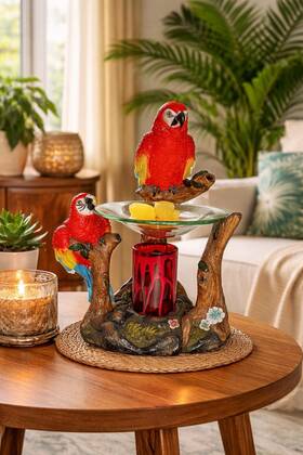 Ep-166 Ets Design Electric Parrot Wax Warmer Oil Burner Polyresin Tropical Decor