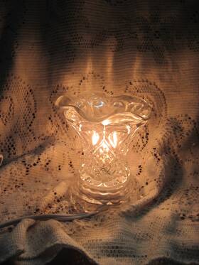 Ets Design Es206 Luxury Clear Glass Fragrance Oil Lamp Electric Wire Control Dimmer 5 Inch X 4.5