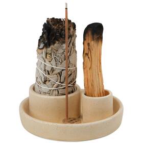 Fancy Lemon 922881504511 4 In 1 Incense Holder Ceramic Stick And Palo Santo Sage