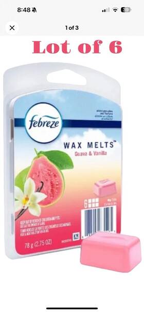 Febreze 037000730125 6 Packs Guava And Vanilla Scented Wax Melts 36 Cubes Total