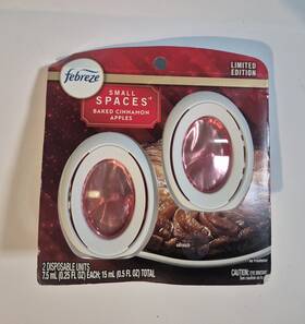 90171009 Febreze Small Spaces Apple Cider 2 Pack Air Freshener Limited Ed .25 Fl Oz