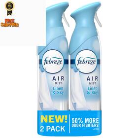 1440 Febreze P Air Mist Freshener Spray Odor 2 Count Pack Of 1 Light Blue