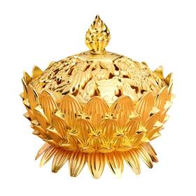 Felice Ann 368456425276 Buddha Lotus Flower Alloy Metal Incense Burner Holder Censer For Stick/c