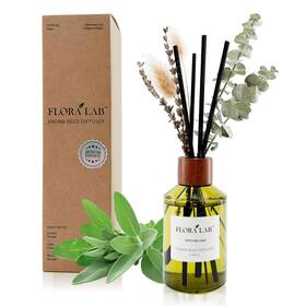 Rds-001 Flora Lab Reed Diffuser Sets With Sticks And Real Dried Flowers 6.7oz 200ml Lemon